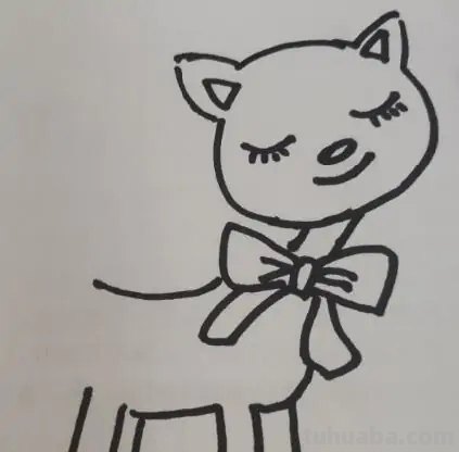 儿童彩铅布偶猫咪怎么画 彩色铅笔画可爱的小猫咪的教程详细步骤？