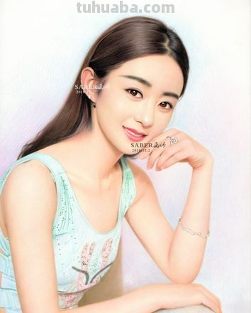 赵丽颖彩铅画 赵丽颖彩铅画教程