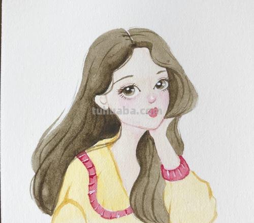 女孩水彩画教程步骤图 女孩水彩画教程步骤图片