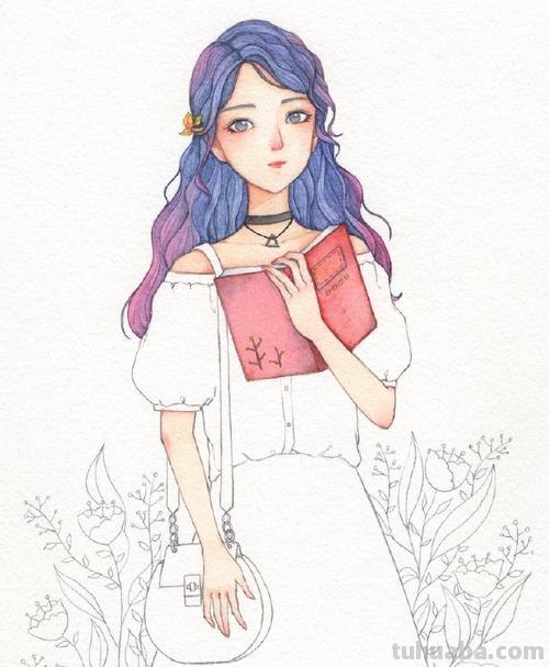 女孩水彩画教程步骤图 女孩水彩画教程步骤图片