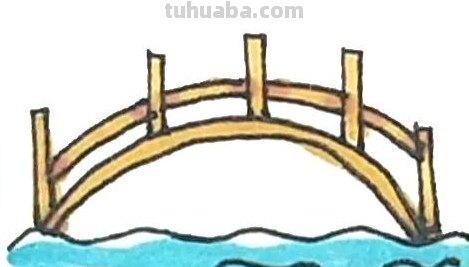 彩铅画怎么画风景桥 怎么手绘小桥流水山水风景简笔画？