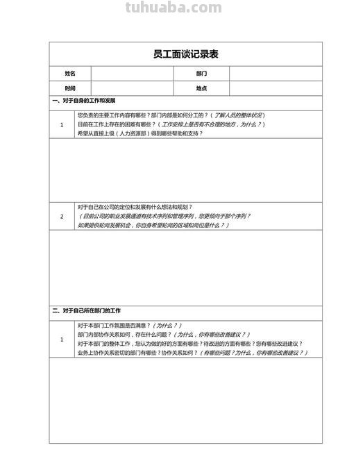 员工访谈思维导图怎么写 员工访谈记录内容怎么写？