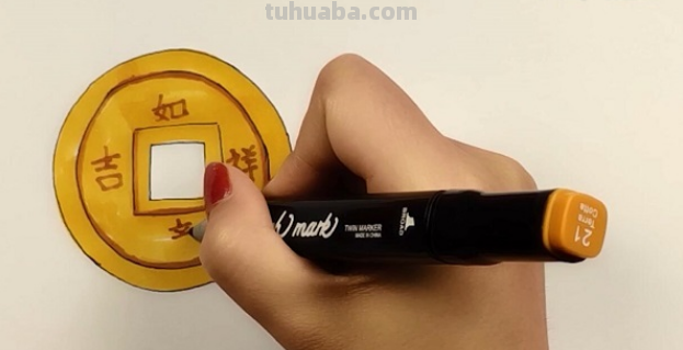 钱怎么画简笔画图片 简笔画金币的画法？