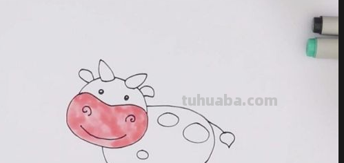 奶牛怎么画一步一步