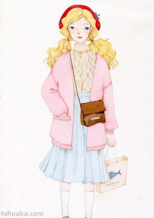 森系小清新水彩画教程 森系小清新水彩画教程 少女