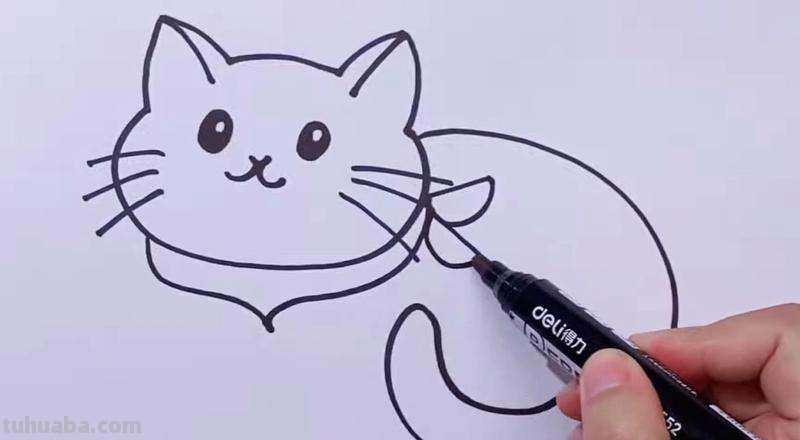 猫咪简笔画画法教程 猫咪简笔画画法教程图片