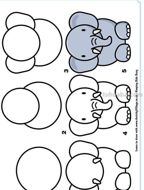 动物简笔画：熊猫、猴子、乌龟、大象、金鱼、老虎等！看谁画的好
