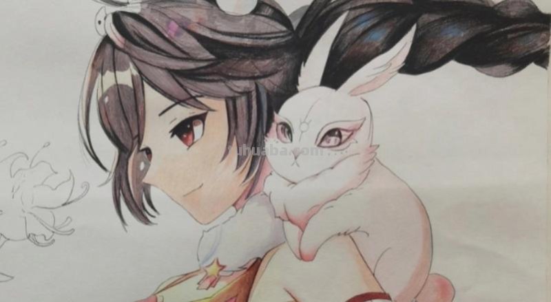 动漫少女怎么画彩铅教程 怎么用彩铅画小舞?