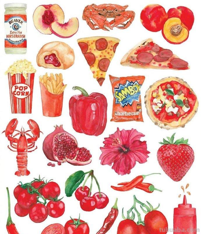 各种美食的200种水彩简笔画法，超级实用的素材！（建议收藏）
