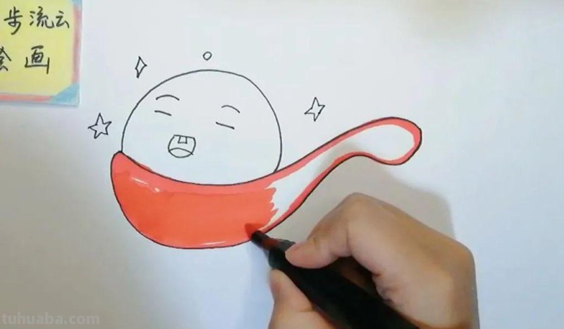 儿童简笔画教程：汤圆，简单的绘画步骤