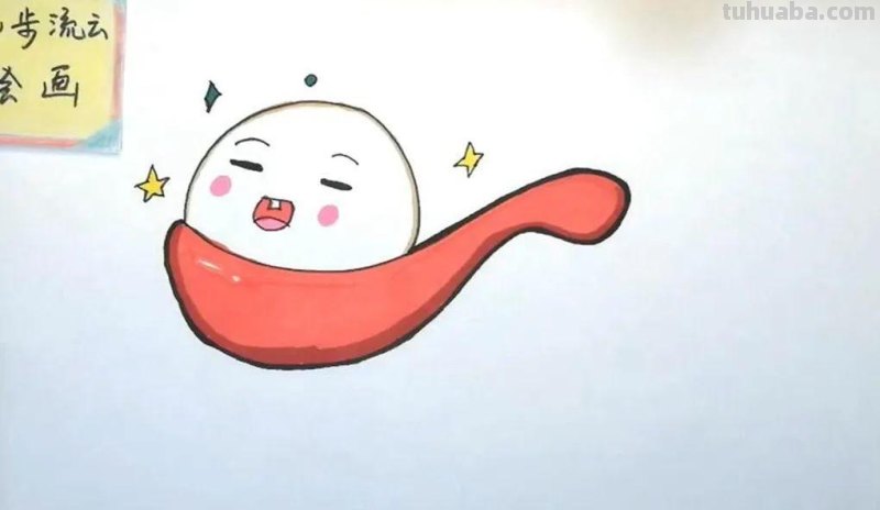 儿童简笔画教程：汤圆，简单的绘画步骤