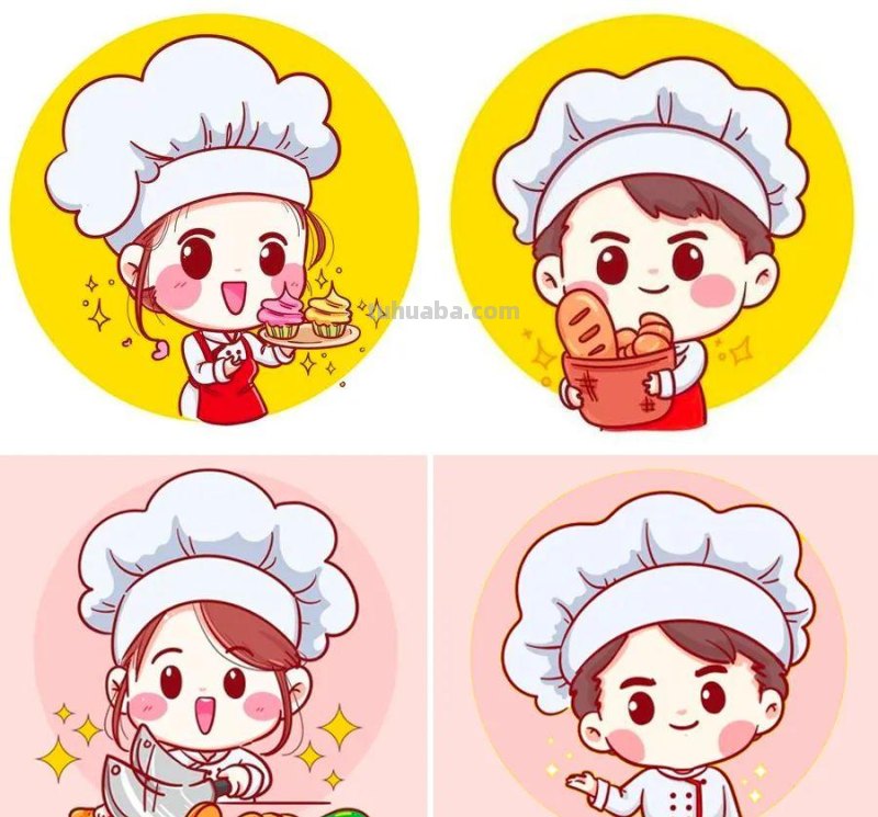 儿童画教程｜初级趣味卡通画《厨师的烹饪大赛》