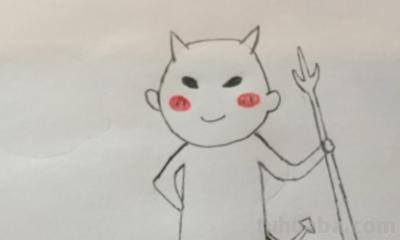 恶魔怎么画简笔画图片 可爱小恶魔画画教程？