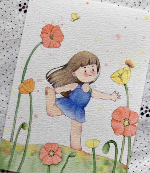 漂亮的水彩手绘插画~漂亮吗？