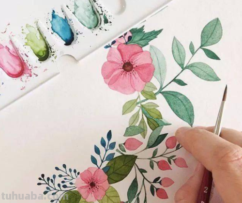 漂亮的水彩手绘插画~漂亮吗？
