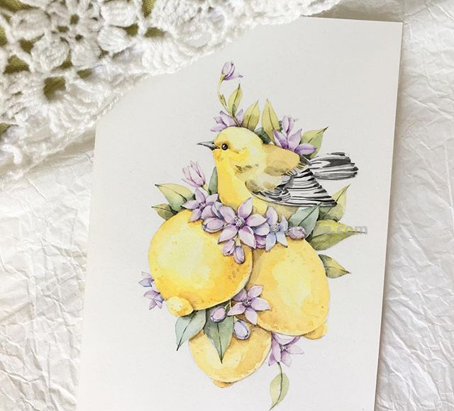漂亮的水彩手绘插画~漂亮吗？