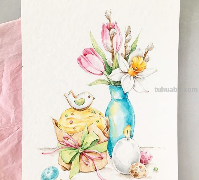 漂亮的水彩手绘插画~漂亮吗？