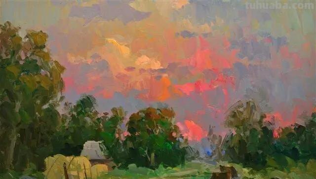 绚丽浪漫风景油画-格雷戈里·帕卡德印象派风景油画作品欣赏