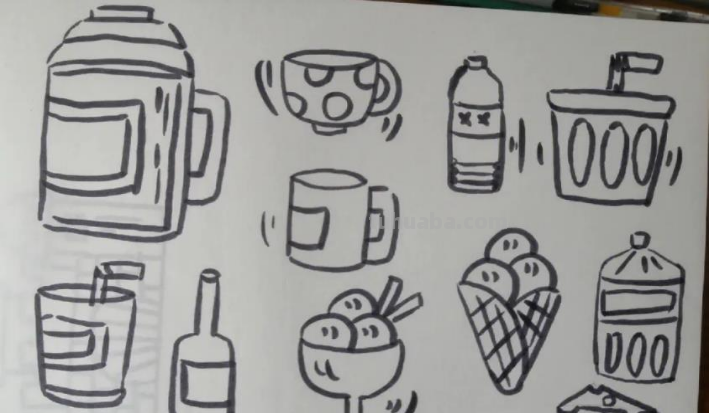 美食怎么画简笔画