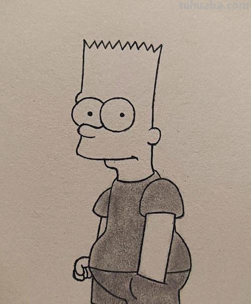 辛普森简笔画画法 辛普森简笔画步骤