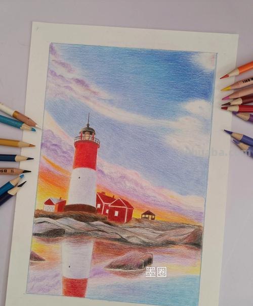唯美风景怎么画彩铅图 怎么用彩铅画风景画小学?