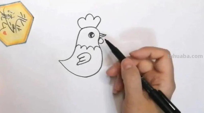 儿童简笔画教程：公鸡，简单又易学