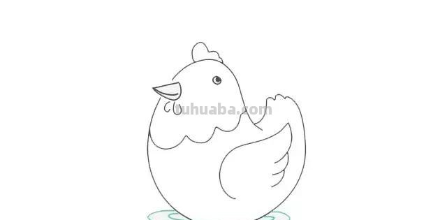 简笔画教程-手把手教你画老母鸡简笔画