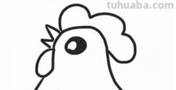 每天学一幅简笔画-公鸡简笔画步骤图片