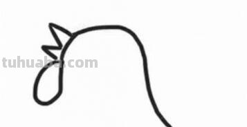 每天学一幅简笔画-公鸡简笔画步骤图片
