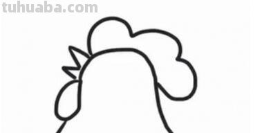每天学一幅简笔画-公鸡简笔画步骤图片