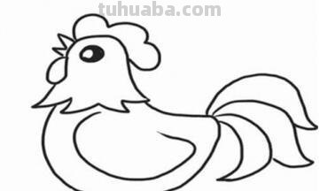 每天学一幅简笔画-公鸡简笔画步骤图片