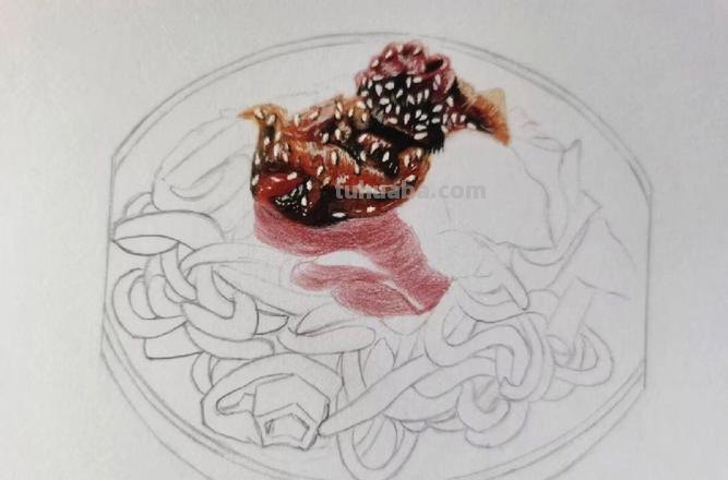 彩铅画面条怎么画 彩铅画面条怎么画好看