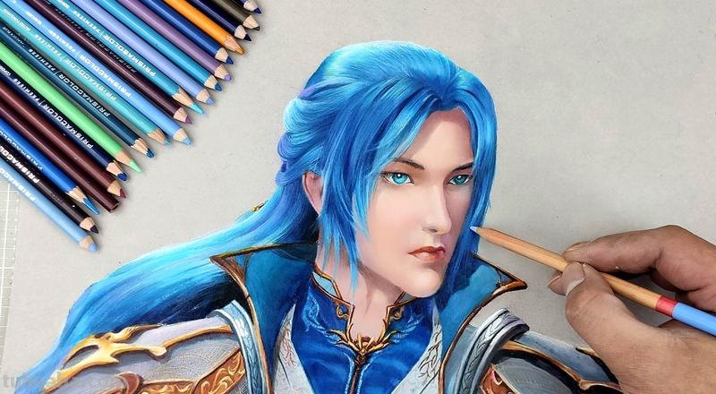 唐三怎么画 彩铅颜色 一步一步教我画唐三?