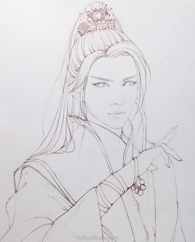 古风美男画画教程