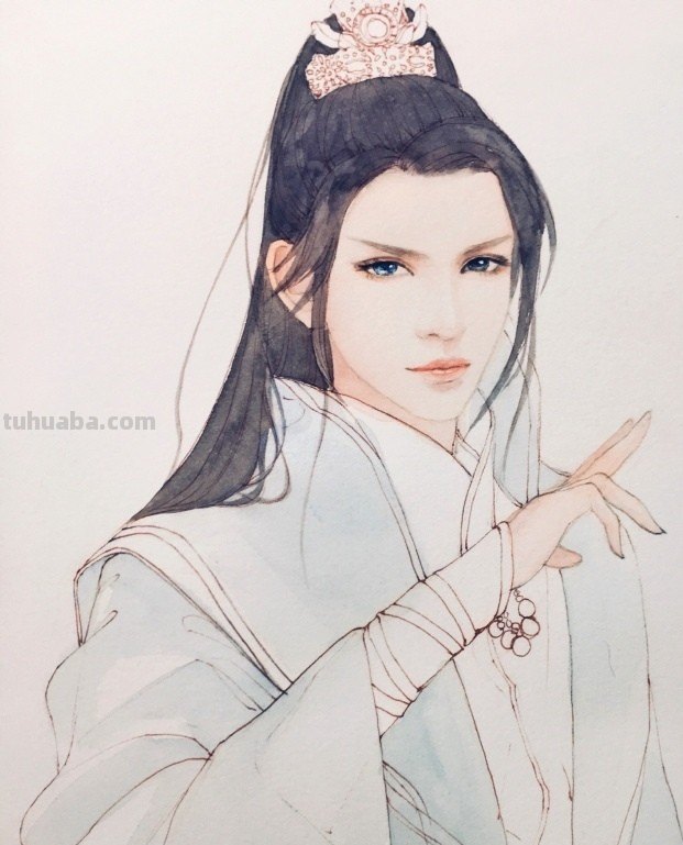 古风美男画画教程