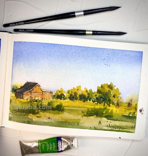 教你画一幅简单的水彩风景画 - 干货满满,小白必备