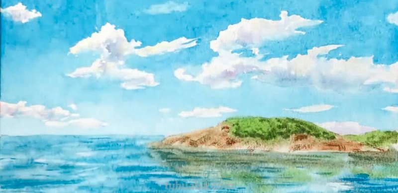 教你画一幅简单的水彩风景画 - 干货满满，小白必备
