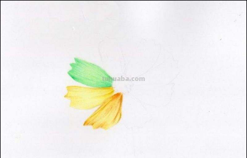 七色花的怎么画