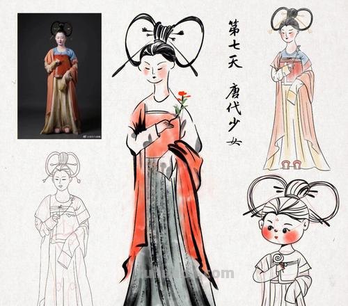 唐代服装速写 唐代女子服饰描写?
