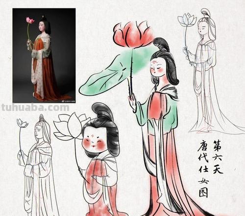 唐代服装速写 唐代女子服饰描写?