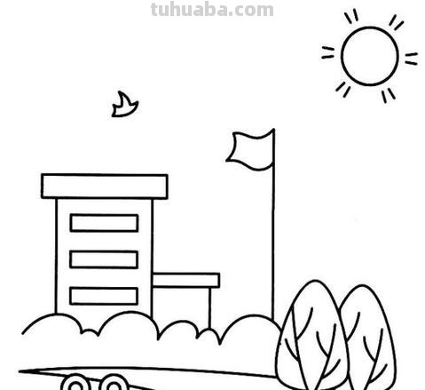 怎么画学校简笔画图片 儿童画校园简笔要怎么描绘?