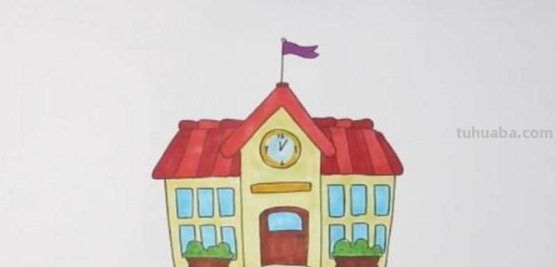 怎么画学校简笔画图片 儿童画校园简笔要怎么描绘？