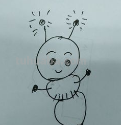 小蜜蜂的简笔画步骤是什么?