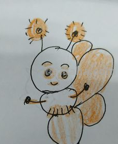 小蜜蜂的简笔画步骤是什么?