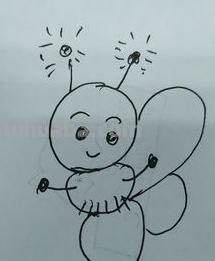 小蜜蜂的简笔画步骤是什么?