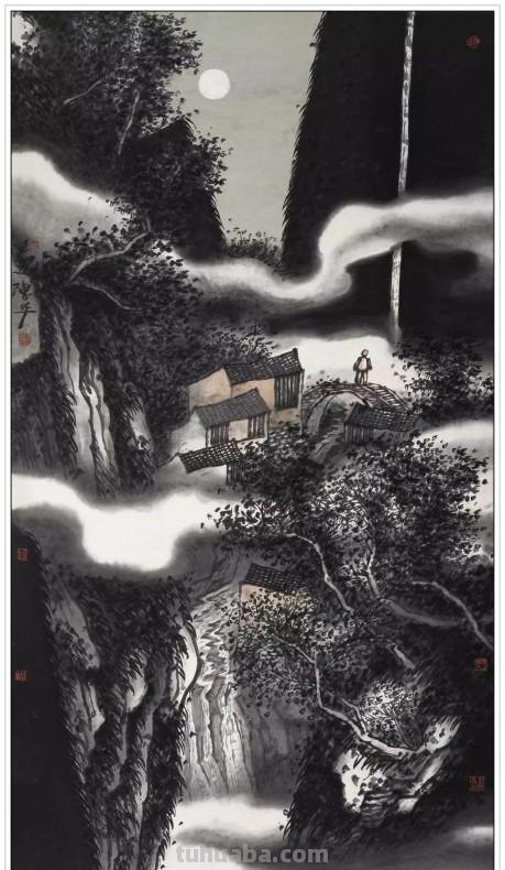 现代著名山水画家陈平四十二幅浑厚苍润经典绘画作品赏析