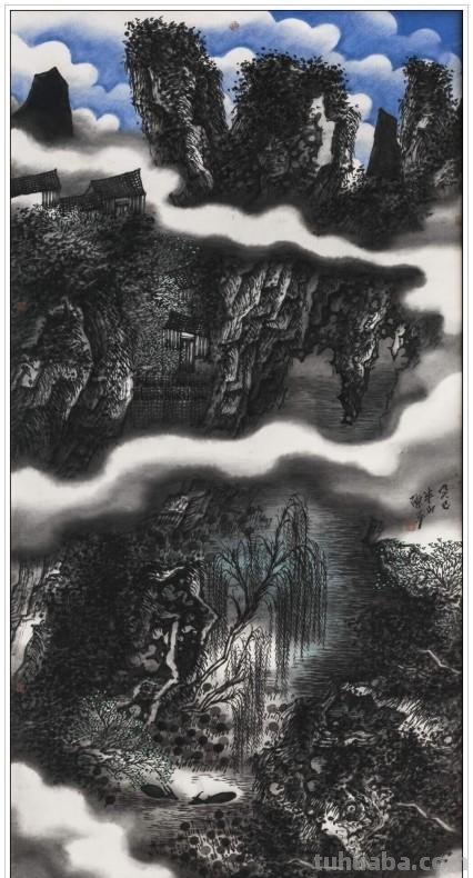 现代著名山水画家陈平四十二幅浑厚苍润经典绘画作品赏析