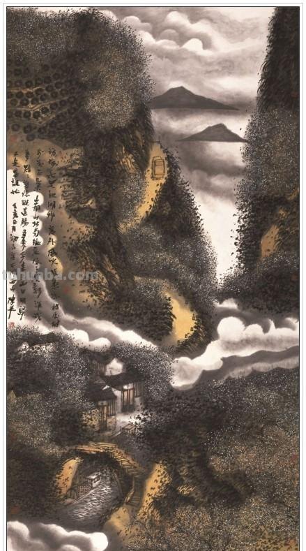 现代著名山水画家陈平四十二幅浑厚苍润经典绘画作品赏析