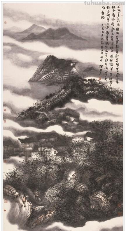 现代著名山水画家陈平四十二幅浑厚苍润经典绘画作品赏析