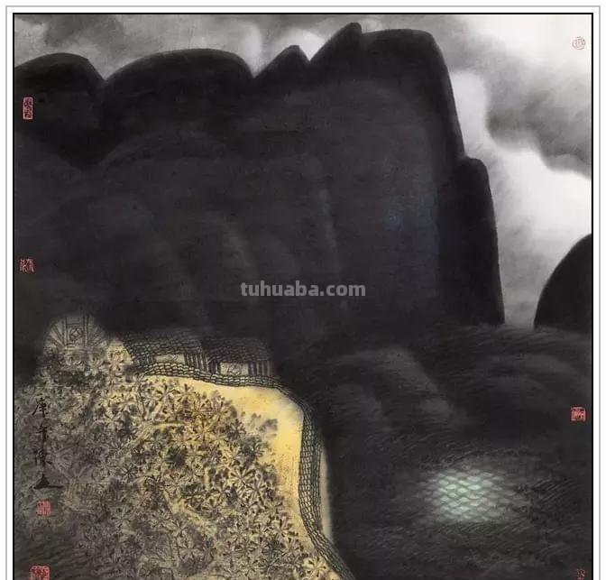现代著名山水画家陈平四十二幅浑厚苍润经典绘画作品赏析